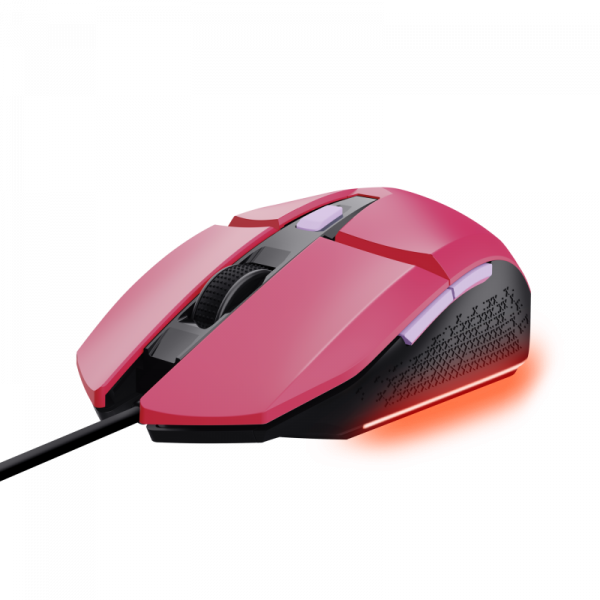 Mouse Trust GXT110W Felox cu fir,  6400 DPI, roz - imagine 6