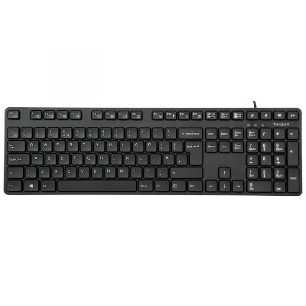 Targus Tastatura Antimicobiala cu fir, 108 taste, layout UK, negru - imagine 6