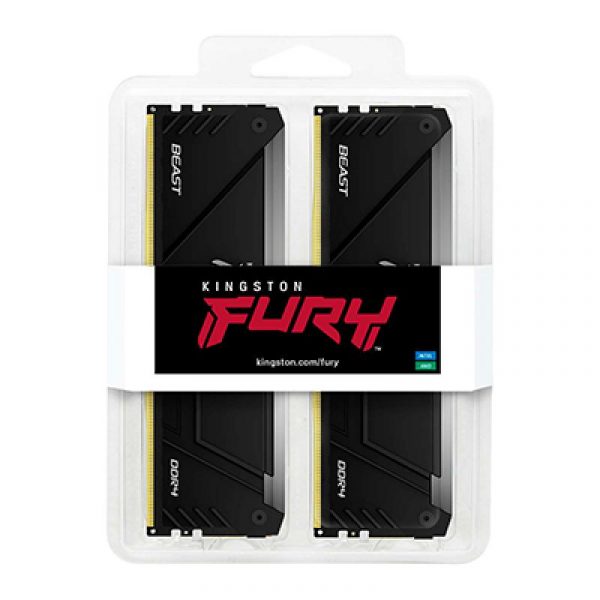 Memorie RAM Kingston Fury Beast RGB, DIMM, DDR4, 64GB, 3600MHz, - imagine 6