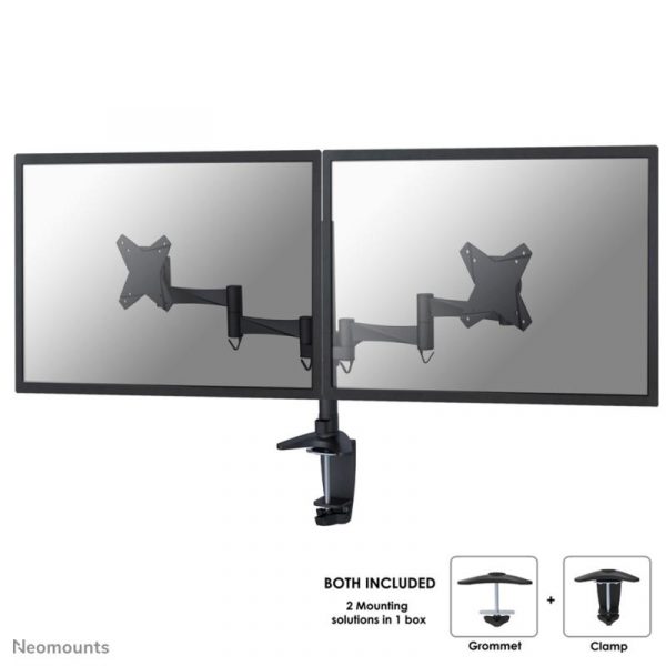 Suport Monitor de Birou Dual, Neomounts by Newstar FPMA-D1330DBLACK, 10" - imagine 4
