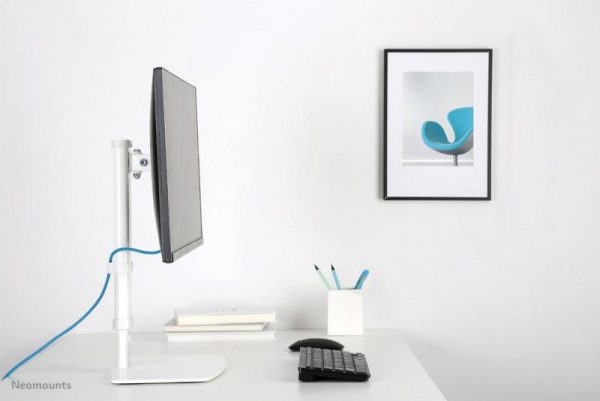 Suport dublu monitor de birou Neomounts FPMA-D890WHITE; pentru display- uri - imagine 12