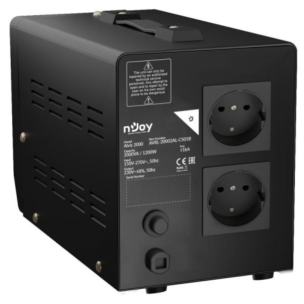 Stabilizator tensiune nJoy 2000VA Alvis, 1200W, 2x Schuko - imagine 10