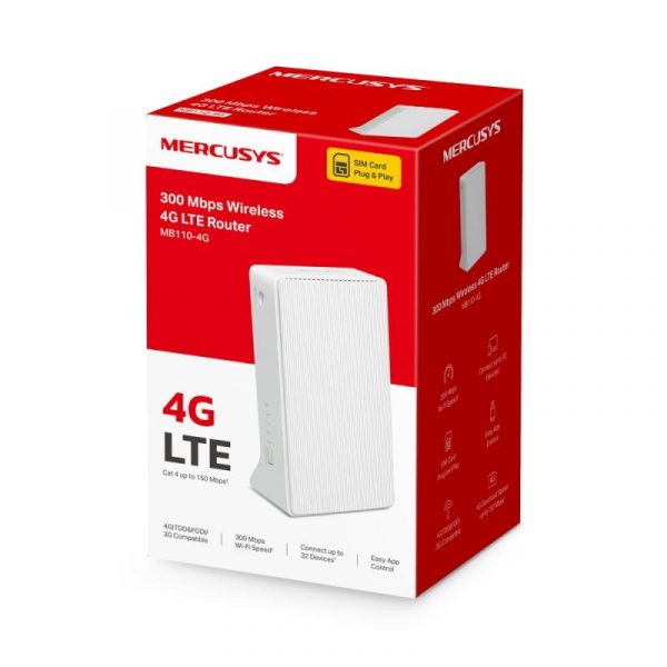 Mercusys wireless router 300Mbps 4G LTE MB110-4G, Standarde wireless: IEEE - imagine 13