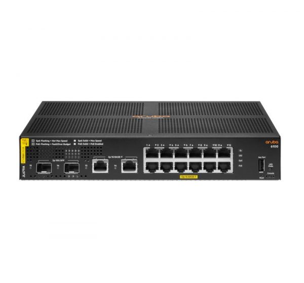 HPE Aruba Networking CX 6100 12G Class4 PoE 2G/2SFP+ 139W - imagine 6