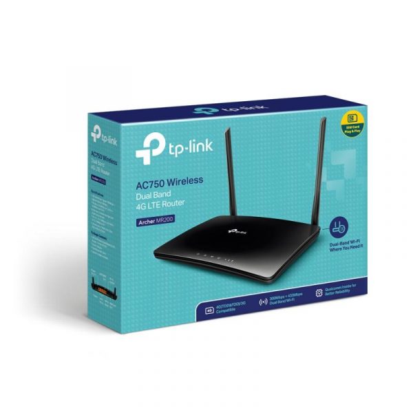 Router Wireless TP-Link ARCHER MR200, 1xLAN/WAN 10/100, 3xLAN10/100 ,3antene WiFi - imagine 7