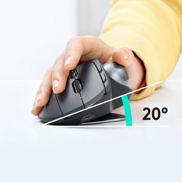 Mouse wireless Logitech MX Ergo Trackball, interfata USB, rezolutie 440 - imagine 6