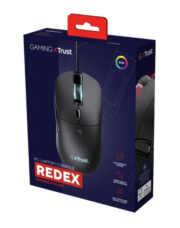 Mouse Trust GXT981 Redex cu fir, USB 2.0, 10000 DPI, - imagine 11