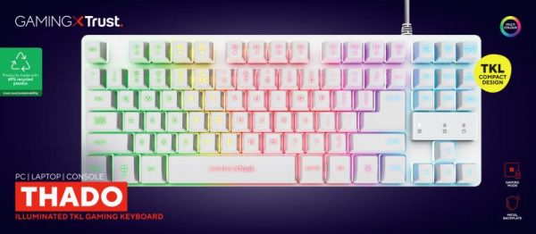 Tastatura Trust cu fir GXT833W Thado, numar butoane 87, interfata - imagine 15