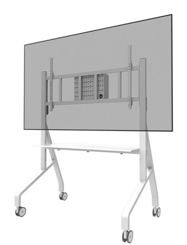 Stand podea mobil/fix Neomounts FL50-575WH1; pentru display-uri cu diagonale 65"-110", - imagine 3