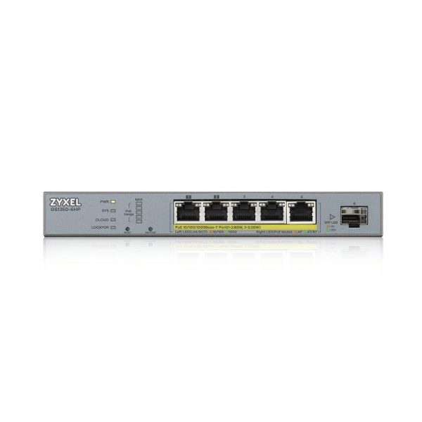 Switch Zyxel GS1350-6HP-EU0101F, 5 port, 100/1000 Mbps - imagine 5