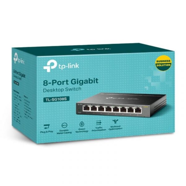 Switch TP-Link TL-SG108S, 8 port, 10/100/1000 Mbps - imagine 6