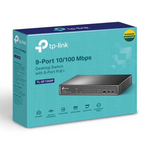 Switch TP-Link TL-SF1009P, 9 port, 10/100 Mbps - imagine 7