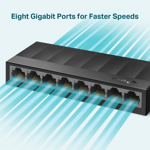 Switch TP-LINK LS1008G, 8 port, 10/100/1000 Mbps - imagine 6