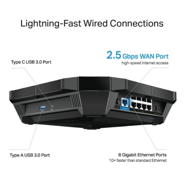Wireless Router TP-LINK, AX6000; 5GHz: Up to 5952 Mbps: 4804 - imagine 5
