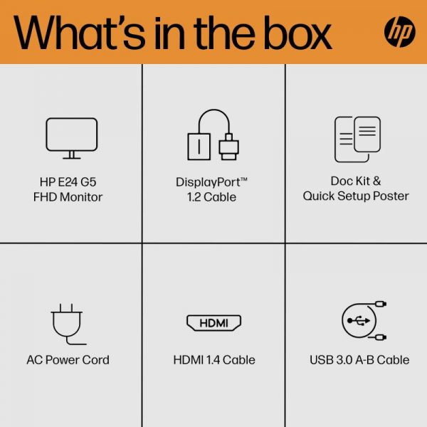 Monitor 23.8" HP E24 G5, LED, IPS, FHD 1920x1080, 16:9, - imagine 8