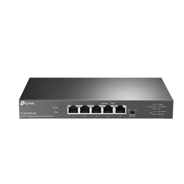 "5-Port 2.5G Desktop Switch with 4-Port PoE++ PORT: 4× 2.5G - imagine 6
