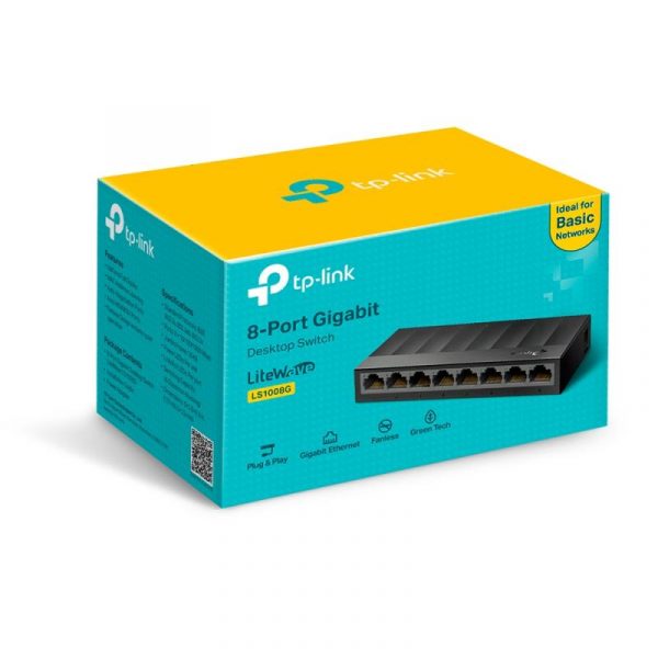 Switch TP-LINK LS1008G, 8 port, 10/100/1000 Mbps - imagine 8