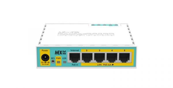 ROUTER MIKROTIK RB750UPR2, hEX PoE lite, 5xLAN Fast Ethernet (four - imagine 5