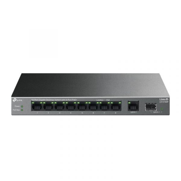 "10-Port Gigabit Desktop Switch with 8-Port PoE+ PORT: 8× Gigabit - imagine 7
