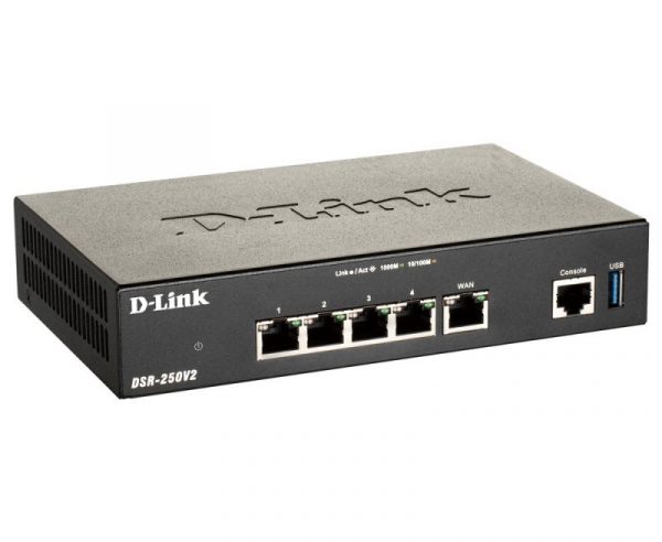 D-Link DSR-250v2 5 Port Gigabit VPN Router, interfata: 1 x - imagine 7