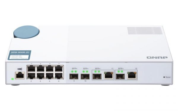 Switch QNAP M408-2C Marvell 98DX3236, 8 porturi 1Gbps, 2 porturi - imagine 6