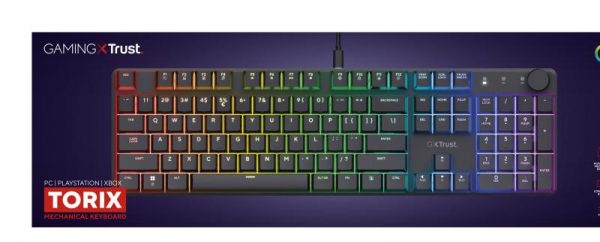 Tastatura mecanica Trust GXT 866 Torix cu fir, swtich linear, - imagine 12