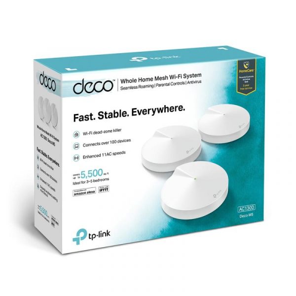 TP-Link AC1300 Whole Home Mesh Wi-Fi System, Deco M5 (3-Pack); - imagine 8