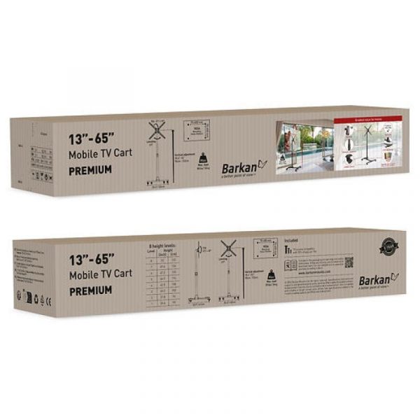 ﻿Suport TV de podea, Barkan SW310H, Reglabil, 13"- 65", VESA - imagine 13