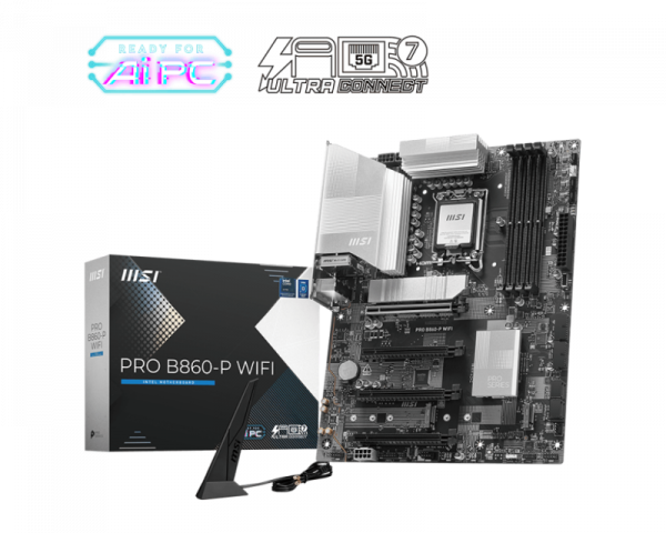 Placa de Baza MSI B860-P WIFI LGA1851, 4x DDR5, 1x