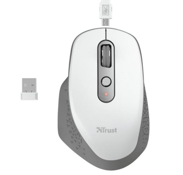 Mouse Trust Ozaa, Rechargeable Wireless, alb - imagine 9
