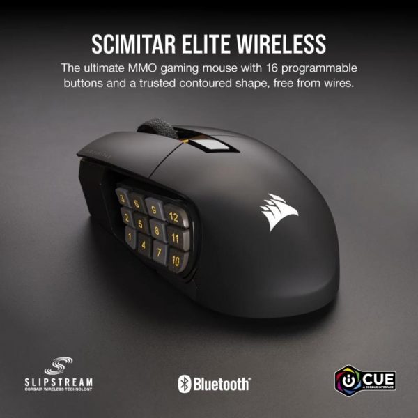 Mouse Gaming Corsair SCIMITAR ELITE WIRELESS MMO Optical cu fir, - imagine 10