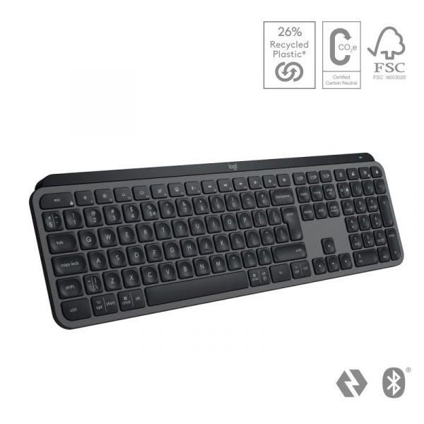 Tastatura Logitech MX Keys S, Iluminare, 2.4GHz&Bluetooth, USB-C, US INTL - imagine 10