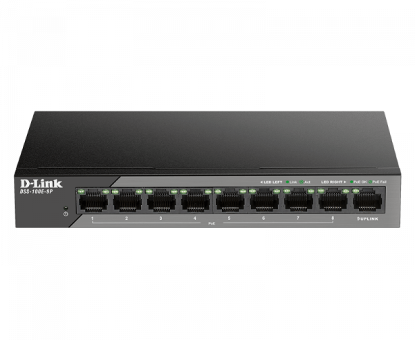 Switch DLINK DSS-100E-9P, 9 port, 10/100 Mbps - imagine 3