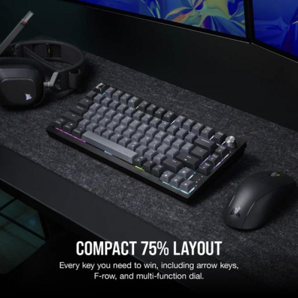 Tastatura Gaming CORSAIR K65 PLUS WIRELESS RGB 75% Mecanica - imagine 15