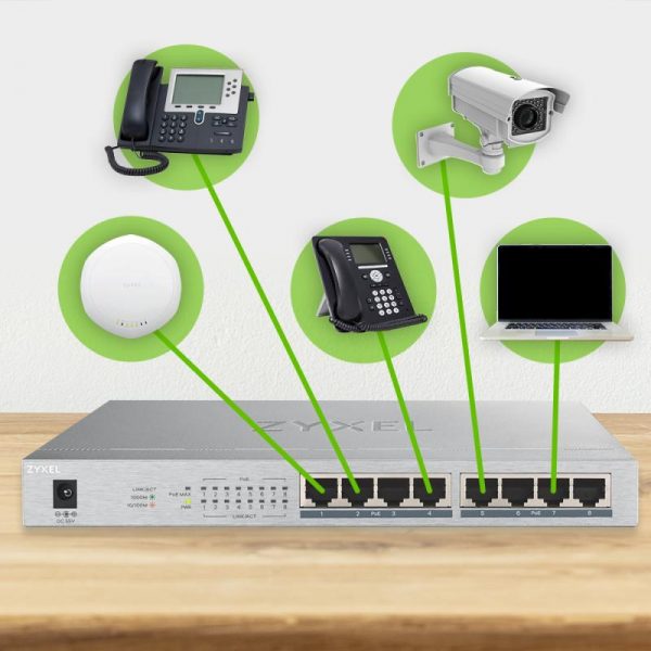 Switch Zyxel GS1008-HP, 8 Port, 10/100/1000 Mbps - imagine 10