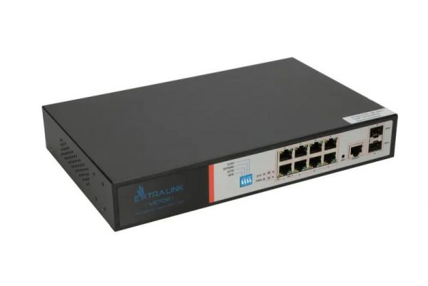Extralink VICTOR  PoE Switch  8x Gigabit PoE/PoE+ 2x - imagine 5