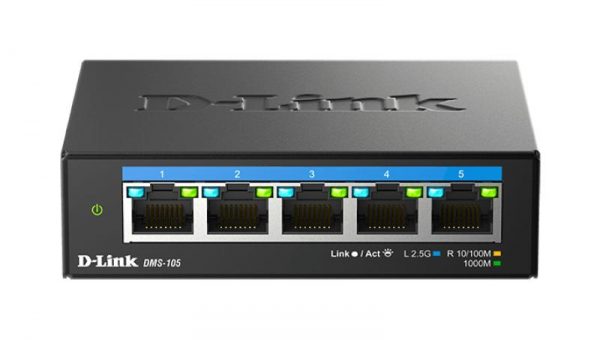 D-LINK DMS-105 UNMANAGED SWITCH 5 PORT, Interfata: 5 x 10/100Mbps/1G/2.5G, - imagine 8
