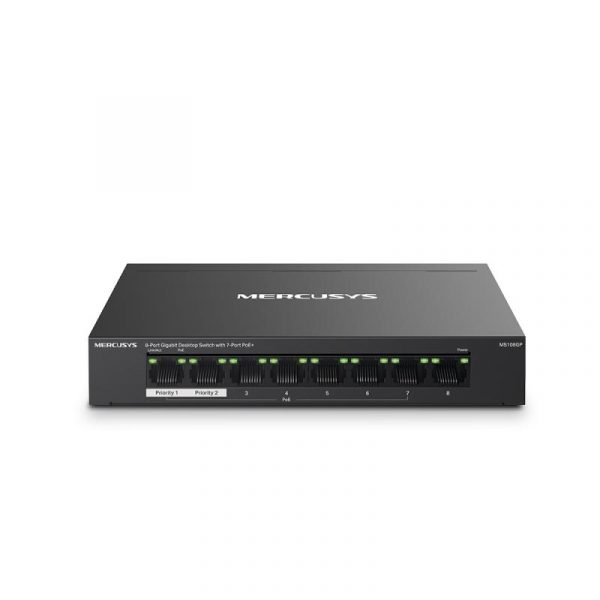 Mercusys Desktop switch 8 porturi Gigabit, MS108GP, 7 porturi POE - imagine 6
