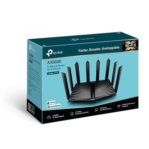 TP-LINK WIFI 6 Router Gigabit, ARCHER AX90, Tri-Band, Standarde: IEEE - imagine 8