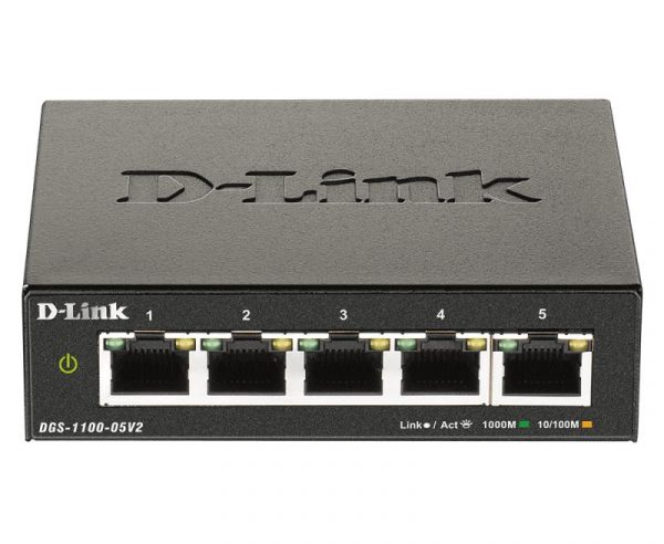 Switch D-Link DGS-1100-05V2, 5 port,10/100/1000 Mbps - imagine 4