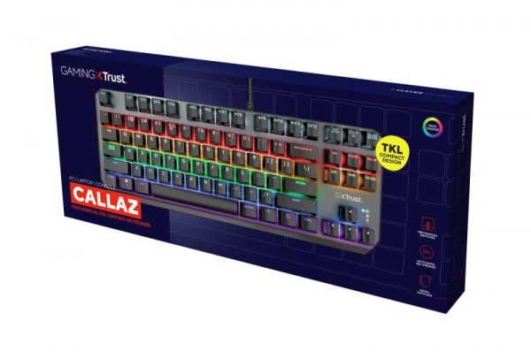 Tastatura Trust GXT834 Callaz Tenkeyless cu fir mecanica, negru - imagine 9