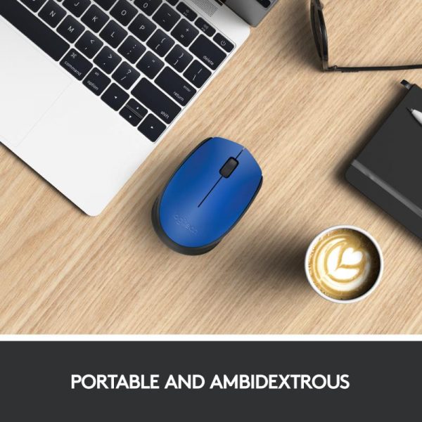 Mouse Logitech M171, wireless, rezolutie 1000 DPI, albastru - imagine 9