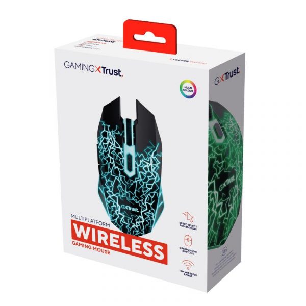 Mouse Trust Basics gaming wireless, 2000 DPI, negru - imagine 9
