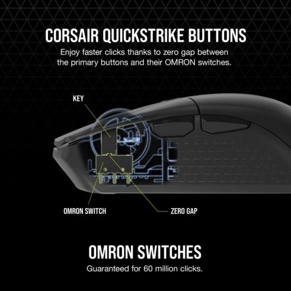 Mouse Gaming Corsair KATAR ELITE WIRELESS negru - imagine 10