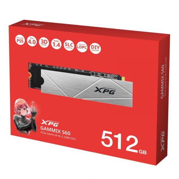 SSD Adata XPG Gammix S60 HeatSink 512GB PCI Express 4.0 - imagine 12