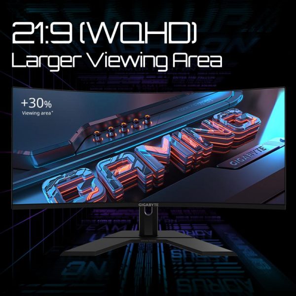 Gigabyte Monitor Gaming 34" GS34WQC, Non-glare, Rezolutie: 3440 x 1440 - imagine 15