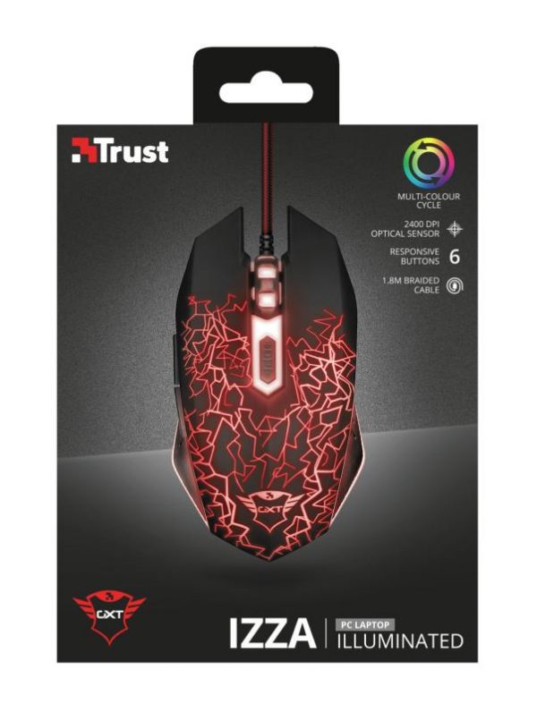 Mouse Trust GXT 105 Izza Illuminated Gaming, cu fir, RGB - imagine 16