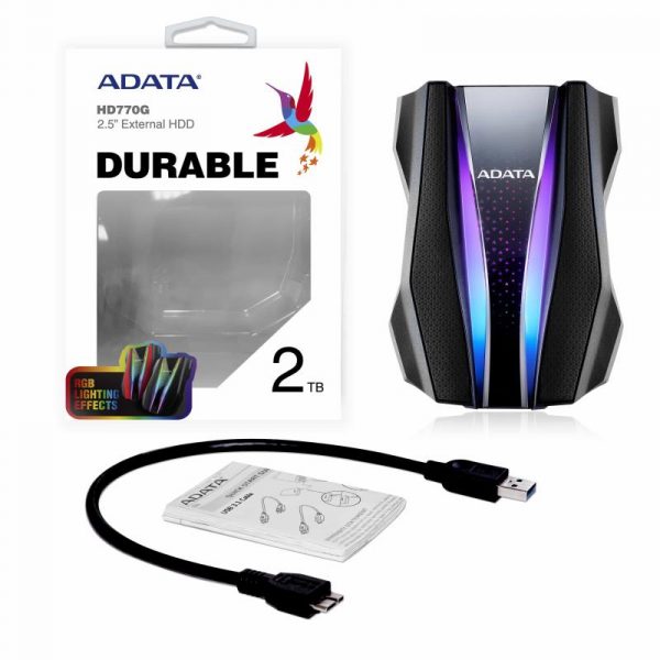 HDD Extern Adata HD770G, 2TB,  Negru, USB 3.2 - imagine 10