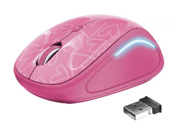 Mouse Trust Yvi FX, Wireless, roz - imagine 8