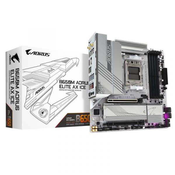 Placa de baza Gigabyte B650M AORUS ELITE AX ICE AM5 - imagine 6